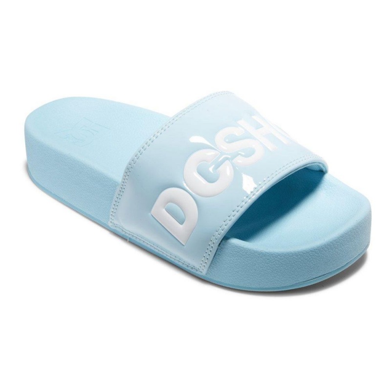 DC Shoes Slides Naisten Sandaalit Sininen Valkoinen | SPUK-95781