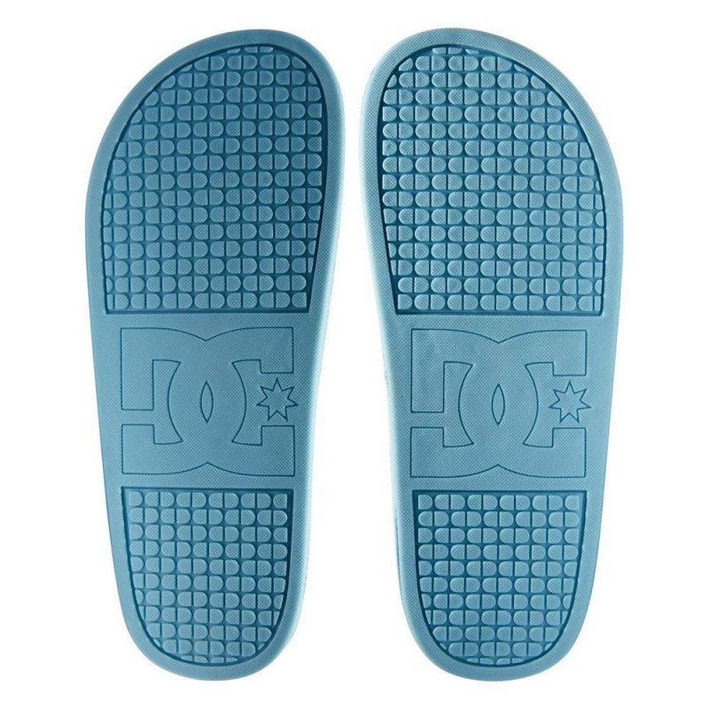 DC Shoes Slides Naisten Sandaalit Sininen Valkoinen | SPUK-95781