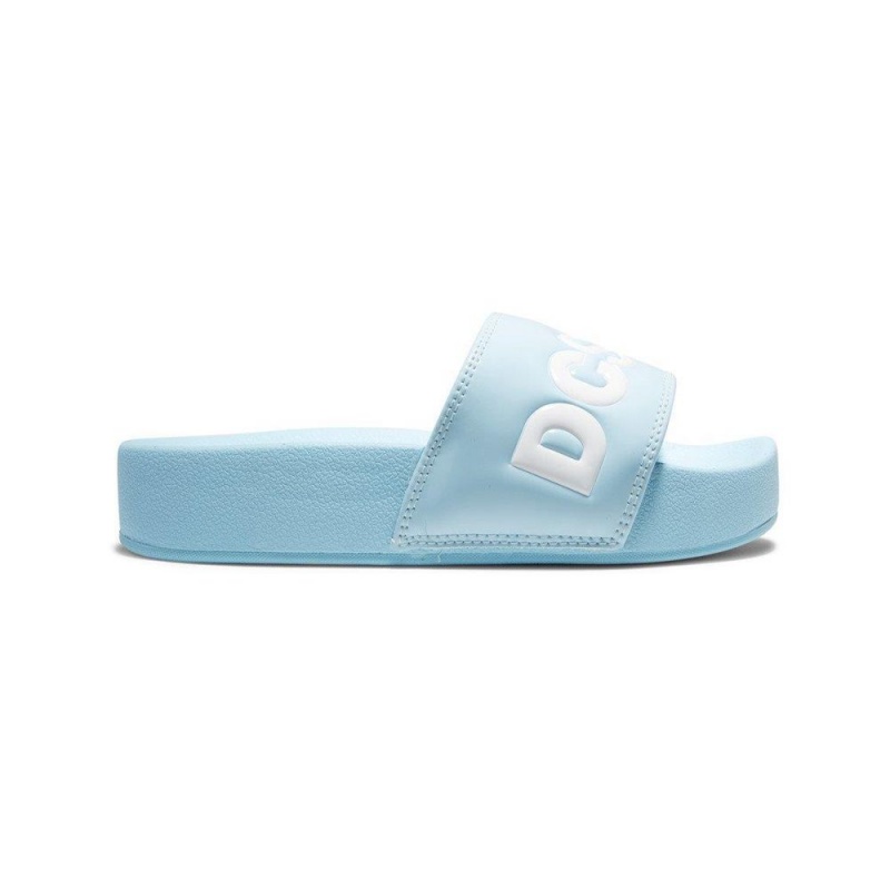 DC Shoes Slides Naisten Sandaalit Sininen Valkoinen | SPUK-95781