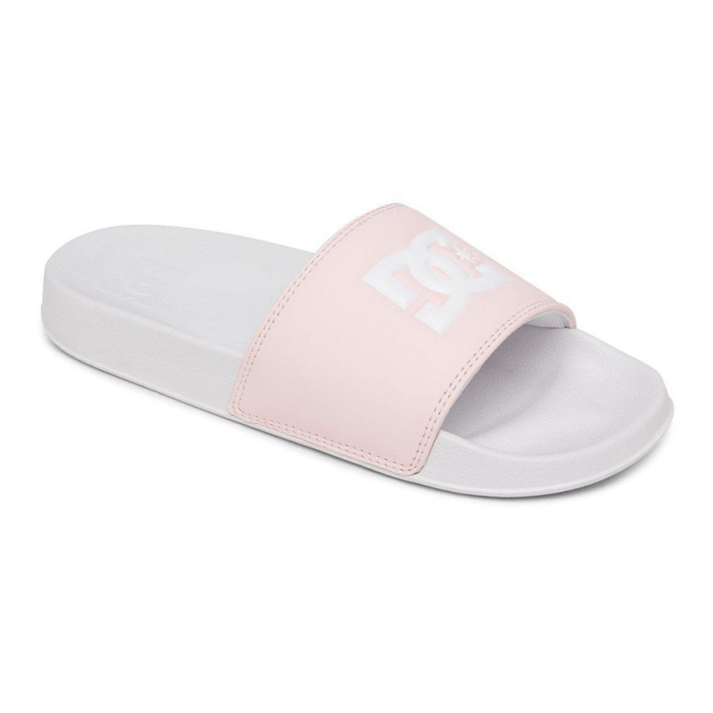 DC Shoes Slides Naisten Sandaalit Valkoinen Pinkki | TXUO-87230