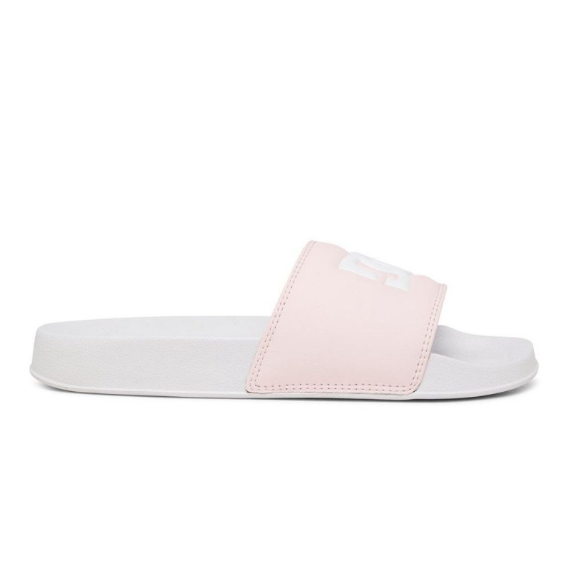 DC Shoes Slides Naisten Sandaalit Valkoinen Pinkki | TXUO-87230