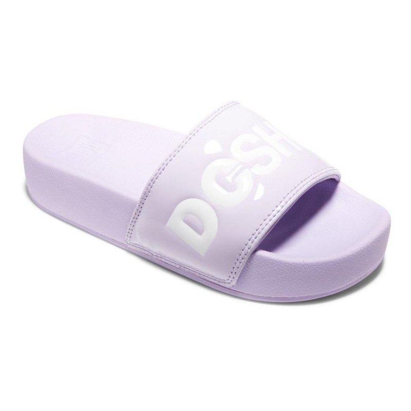 DC Shoes Slides Naisten Sandaalit Violetit Valkoinen | YGFL-38512