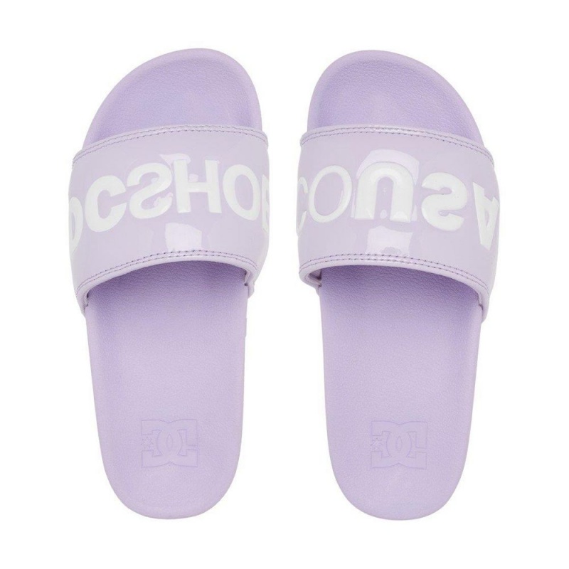 DC Shoes Slides Naisten Sandaalit Violetit Valkoinen | YGFL-38512