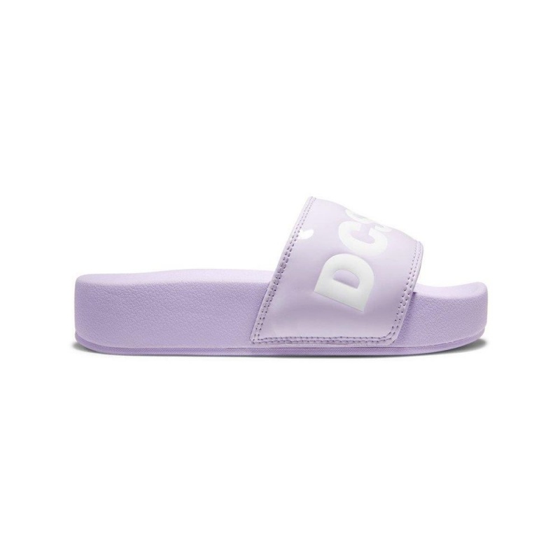 DC Shoes Slides Naisten Sandaalit Violetit Valkoinen | YGFL-38512