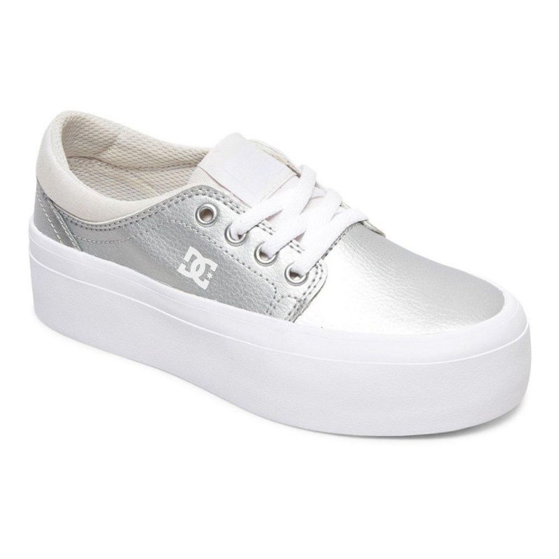 DC Shoes Trase Lasten Skeittikengät Hopea Valkoinen | STUD-32897